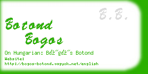 botond bogos business card